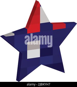 different color star. on white background Stock Vector
