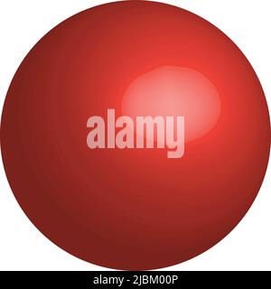 3d glossy red ball. vector ball Stock Vector