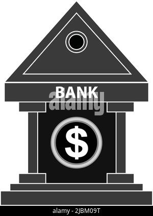Bank Icon Isolated On White Background Stock Vector