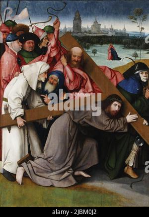 Christ Carrying the Cross by Hieronymus Bosch  (circa 1450 –1516) Stock Photo