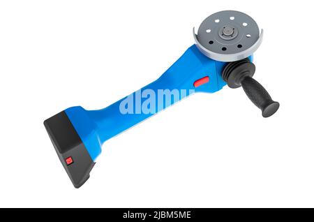 Angle grinder, 3D rendering isolated on white background Stock Photo