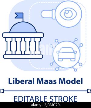 Liberal Maas model light blue concept icon Stock Vector