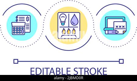 Do not forget about regular payments loop concept icon Stock Vector