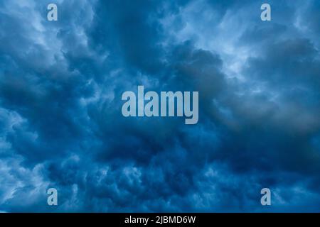 storm and clouds in the sky Stock Photo