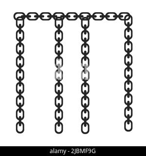 chain links. In the vector version the illustration. on white background Stock Vector