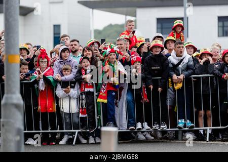 CARDIFF, WALES - 05 JUNE 2022: prior to the 2022 FIFA World Cup play-off final between Wales & Ukraine at the Cardiff City Stadium on the 5th of June 2022. (Pic by John Smith/FAW) Stock Photo