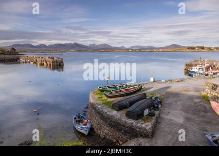 Roundstone harbour on the Atlantic coast of County Galway, Ireland Stock Photo