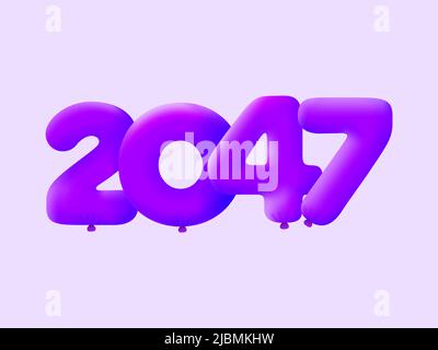 2047 Design Happy New Year. New Year 2023 logo design for brochure ...