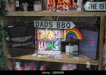 display in Hilary & Alice shop, diss, norfolk Stock Photo