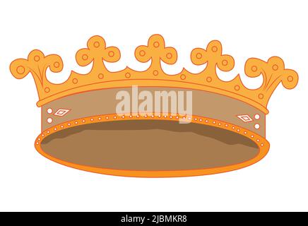 crown icon color. on white background Stock Vector