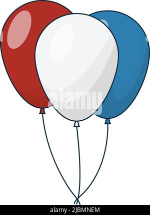 4th of July Balloons, Balloons Clipart Stock Vector