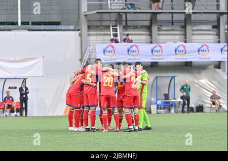 Andorra La Vella, Andorra . 2022 June 6 . Players in action in the 2022 Nations League match Andorra 0 - 0 Moldova. Stock Photo