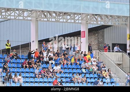 Andorra La Vella, Andorra. 2022 June 6. Moldova fans in action in the Nations League match 2022 Andorra 0 - 0 Moldova. Stock Photo