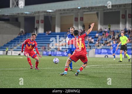 Andorra La Vella, Andorra . 2022 June 6 . M. Platica MOL in action in the 2022 Nations League match Andorra 0 - 0 Moldova. Stock Photo