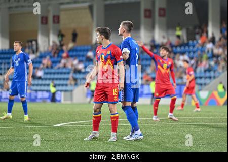 Andorra La Vella, Andorra . 2022 June 6 . Rosas Ubach AND in action in the 2022 Nations League match Andorra 0 - 0 Moldova. Stock Photo