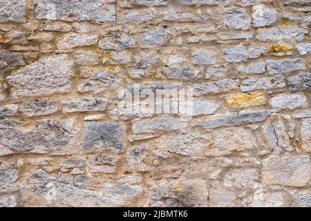 historic old stone wall in detail Stock Photo