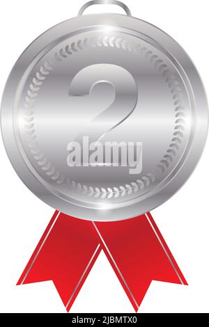 Number 2 Badge vector illustration Stock Vector