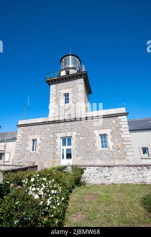 Phare de Barneville Carteret, France, Manche Stock Photo