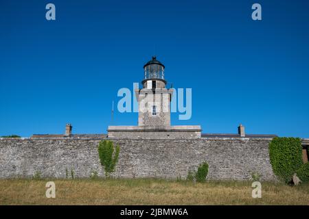 Phare de Barneville Carteret, France, Manche Stock Photo