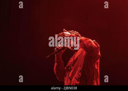 Rome, Italy. 28th Jan, 2020. Gazzelle (Flavio Pardini) performs live on stage at Palazzo dello Sport in Rome. (Photo by Valeria Magri/SOPA Images/Sipa USA) Credit: Sipa USA/Alamy Live News Stock Photo