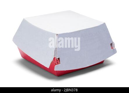 Fast Food Box Cut Out On White Background. Stock Photo