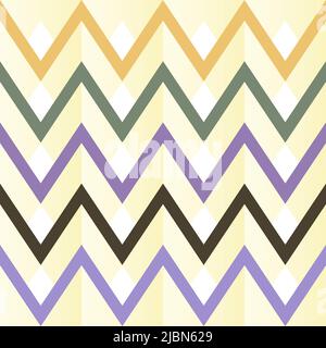 Elegant modern vector seamless zigzag chevron pattern design. Vibrant geometric abstract texture background suitable for printing and textile Stock Vector