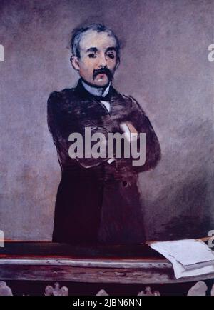 Portrait of French politician Georges Clemenceau, painting by French artist Edouard Manet, 1879 Stock Photo