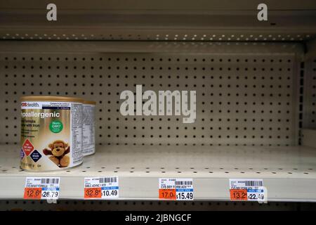 Empty shelves with baby formula are seen at CVS pharmacy in Washington on June 7, 2022. Photo by Yuri Gripas/ABACAPRESS.COM Stock Photo