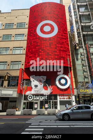 Times Square Target Storefront on West 42nd Street,  NYC, USA Stock Photo