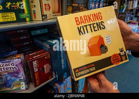 Barnes & Noble Booksellers Game Section, NYC, USA  2022 Stock Photo