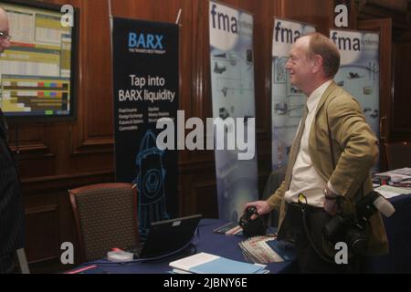 Talented London film photographer Jim Four , classic music afficionado, here photographed in February 2007 when photographing Energy Institute IP week Stock Photo