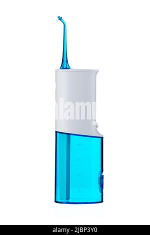 Oral Irrigator, Electric Interdental Cleaner. Dental water shower isolated on white Stock Photo