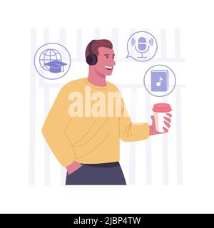 Improve listening skills isolated cartoon vector illustrations. Stock Vector