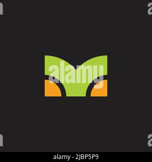 letter my simple geometric colorful logo vector Stock Vector