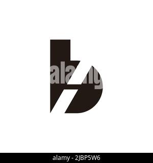 letter b road street simple geometric logo vector Stock Vector