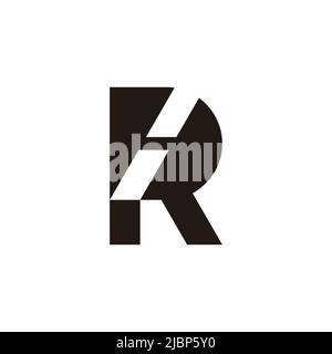 letter r road street simple geometric logo vector Stock Vector
