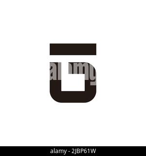 letter g simple geometric line logo vector Stock Vector