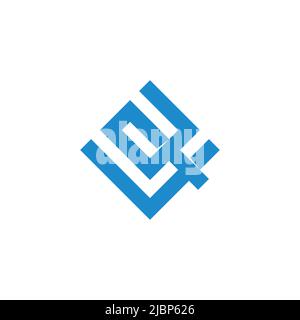 letter av simple geometric linked line logo vector Stock Vector