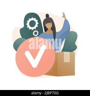 Order received abstract concept vector illustration. Stock Vector