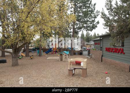 USA, Oregon, Bend, New Bend, Development Reed Market and 15th Street southwest corner,  Pre School, 2022 Stock Photo