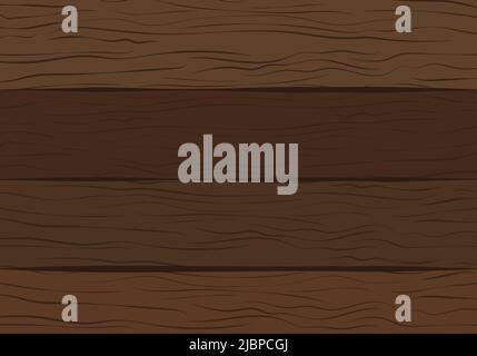 Vintage wooden background Cartoon brown wood table Stock Vector