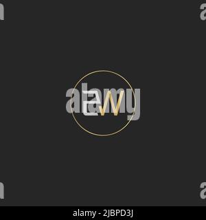Alphabet letters Initials Monogram logo WZ, ZW, Z and W Stock Vector