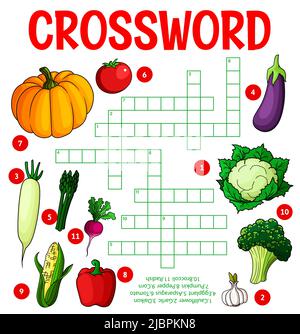 Raw farm isolated vegetables word search vector puzzle game worksheet