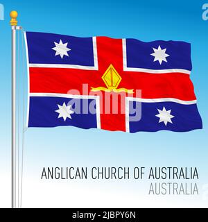 Australian Anglican Church flag, Australia, vector illustration Stock Vector