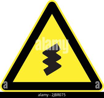 Multiple curve, Gallery of All Warning Signs, Road signs in China Stock Vector