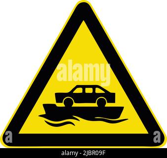 Ferry, Gallery of All Warning Signs, Road signs in China Stock Vector