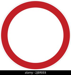 No entry for vehicular and pedestrians, Gallery of All Prohibitory Signs, Road signs in China Stock Vector
