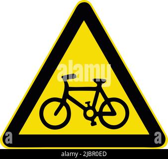 Cyclists, Gallery of All Warning Signs, Road signs in China Stock Vector
