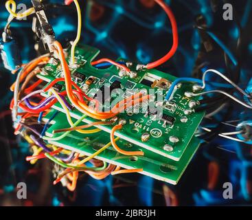 Hardware. Photo of laptop motherboard, close-up Stock Photo - Alamy