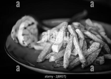 delicious home made french fires Stock Photo